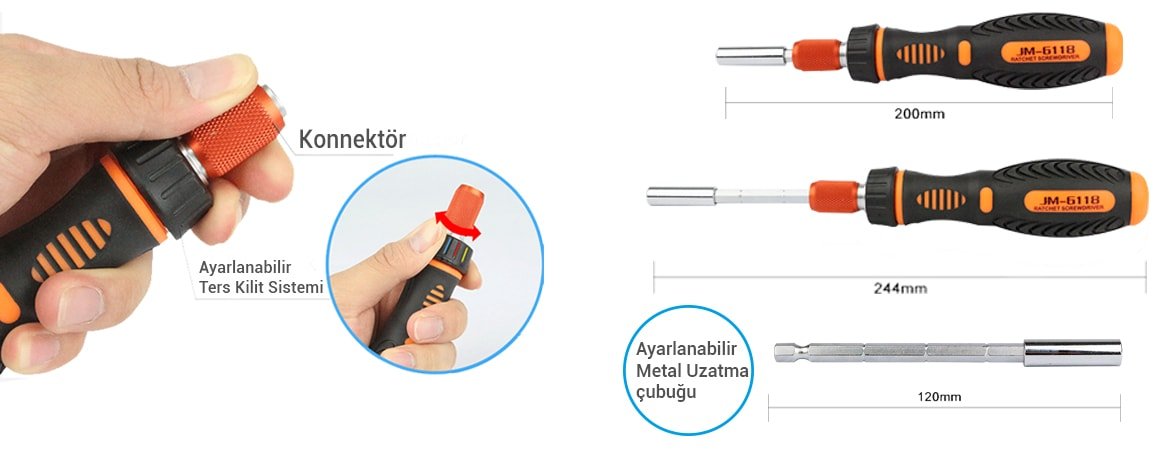 Jakemy JM-6118 Bit Set 33 Parça Teknik Detaylar