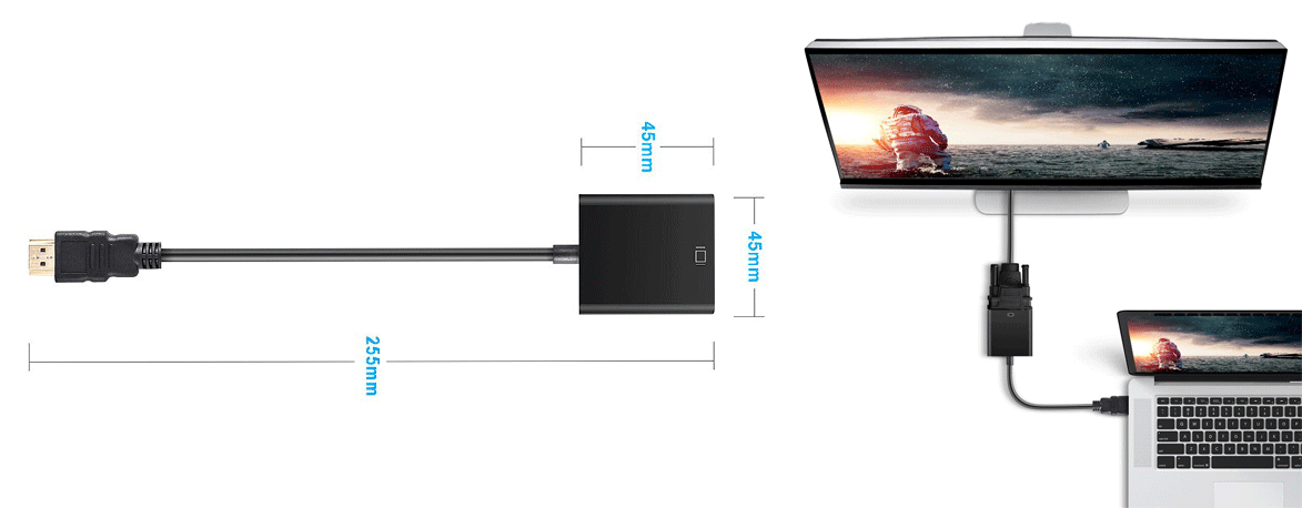 Sunline 170601 HDMI-VGA Dönüştürücü 